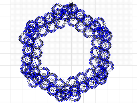 cross stitch paper clip triangle