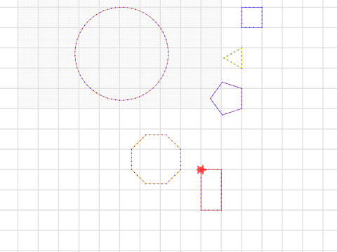 Red Circle Blue Squre