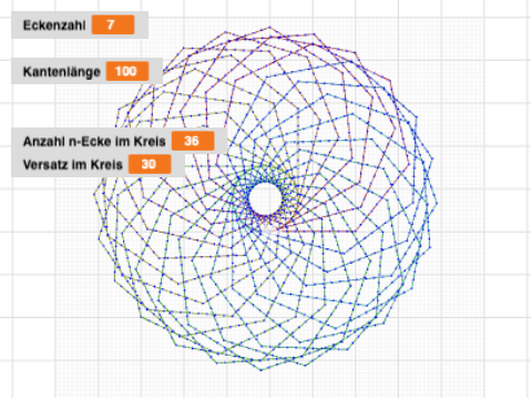 Einstieg ins Programmieren: Rotierende Formen (an introduction to programming with geometric shapes)