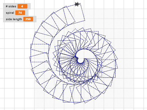 polygon spiral