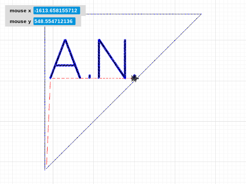 Corner bookmark with A.N left side