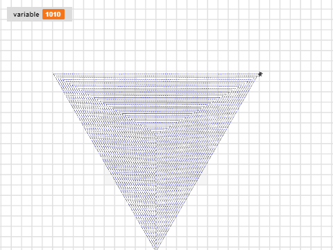 #6 Using variables to make spirals Parsons Problem