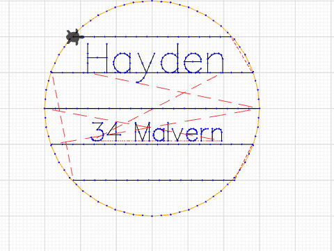 Basketball Turtle stitch