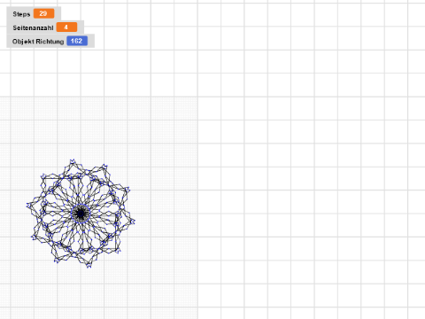 Mandala aus 4 Eck 5cm uebung