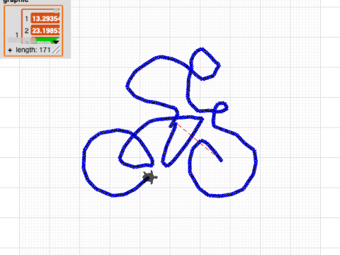 cyclist line drawing