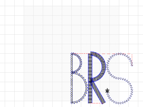 Letter BRS-embroidery stitches-